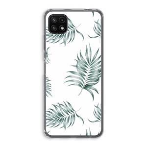 CaseCompany Simple leaves: Samsung Galaxy A22 5G Transparant Hoesje