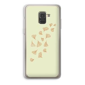 CaseCompany Falling Leaves: Samsung Galaxy A8 (2018) Transparant Hoesje