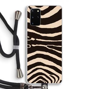 CaseCompany Arizona Zebra: Samsung Galaxy S20 Plus Transparant Hoesje met koord