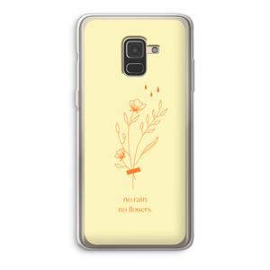 CaseCompany No rain no flowers: Samsung Galaxy A8 (2018) Transparant Hoesje