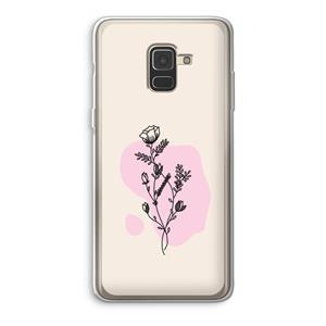 CaseCompany Roses are red: Samsung Galaxy A8 (2018) Transparant Hoesje