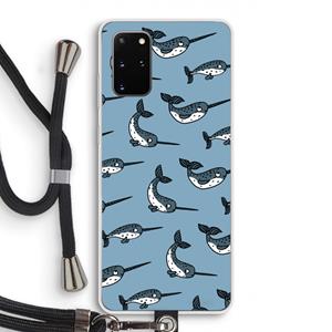 CaseCompany Narwhal: Samsung Galaxy S20 Plus Transparant Hoesje met koord