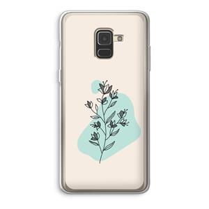 CaseCompany Violets are blue: Samsung Galaxy A8 (2018) Transparant Hoesje