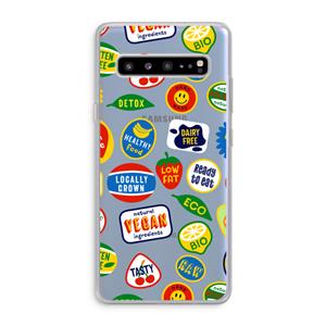 CaseCompany Fruitsticker: Samsung Galaxy S10 5G Transparant Hoesje