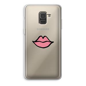 CaseCompany Kusje: Samsung Galaxy A8 (2018) Transparant Hoesje