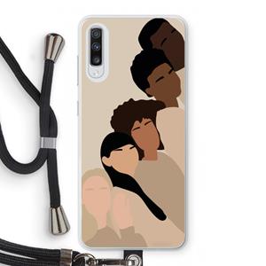CaseCompany Sweet creatures: Samsung Galaxy A70 Transparant Hoesje met koord