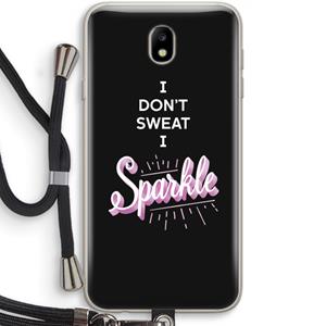 CaseCompany Sparkle quote: Samsung Galaxy J7 (2017) Transparant Hoesje met koord