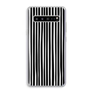 CaseCompany Stripes: Samsung Galaxy S10 5G Transparant Hoesje