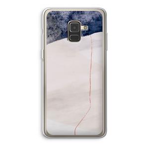 CaseCompany Stone White: Samsung Galaxy A8 (2018) Transparant Hoesje