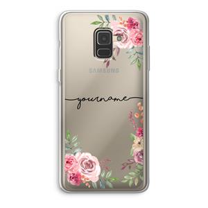 CaseCompany Rozen: Samsung Galaxy A8 (2018) Transparant Hoesje