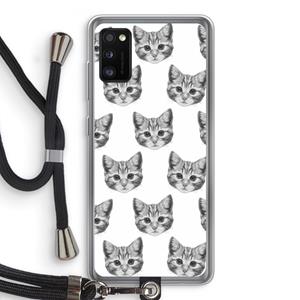 CaseCompany Kitten: Samsung Galaxy A41 Transparant Hoesje met koord