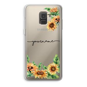 CaseCompany Zonnebloemen: Samsung Galaxy A8 (2018) Transparant Hoesje