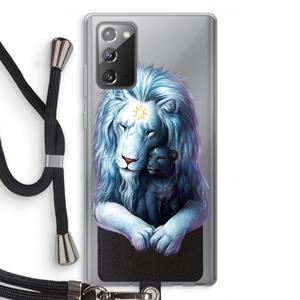 CaseCompany Child Of Light: Samsung Galaxy Note 20 / Note 20 5G Transparant Hoesje met koord