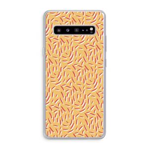 CaseCompany Camouflage: Samsung Galaxy S10 5G Transparant Hoesje