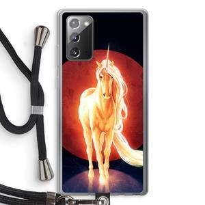 CaseCompany Last Unicorn: Samsung Galaxy Note 20 / Note 20 5G Transparant Hoesje met koord