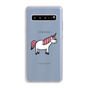 CaseCompany Eenhoorn: Samsung Galaxy S10 5G Transparant Hoesje