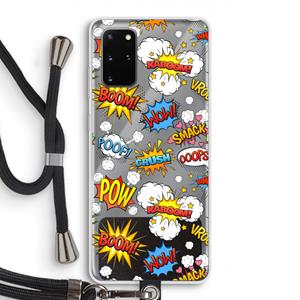 CaseCompany Pow Smack: Samsung Galaxy S20 Plus Transparant Hoesje met koord