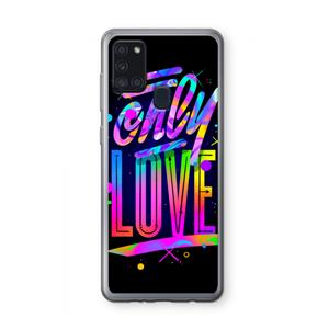 CaseCompany Only Love: Samsung Galaxy A21s Transparant Hoesje