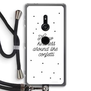 CaseCompany Confetti: Sony Xperia XZ2 Transparant Hoesje met koord