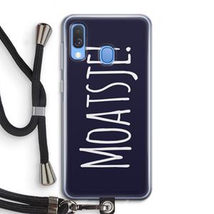 CaseCompany Moatsje!: Samsung Galaxy A40 Transparant Hoesje met koord