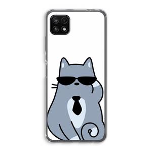 CaseCompany Cool cat: Samsung Galaxy A22 5G Transparant Hoesje