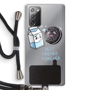 CaseCompany Best Friend Forever: Samsung Galaxy Note 20 / Note 20 5G Transparant Hoesje met koord