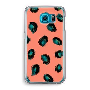 CaseCompany Pink Cheetah: Samsung Galaxy S6 Transparant Hoesje