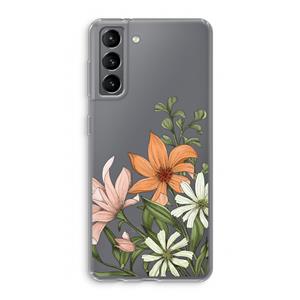 CaseCompany Floral bouquet: Samsung Galaxy S21 Transparant Hoesje