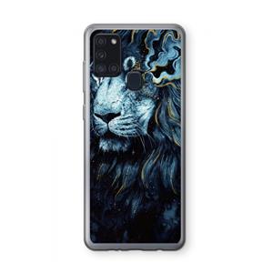CaseCompany Darkness Lion: Samsung Galaxy A21s Transparant Hoesje