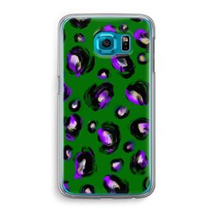 CaseCompany Green Cheetah: Samsung Galaxy S6 Transparant Hoesje