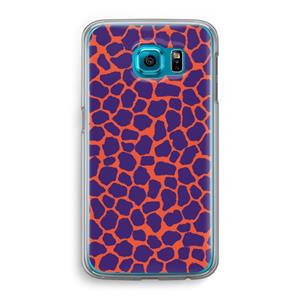 CaseCompany Purple Giraffe: Samsung Galaxy S6 Transparant Hoesje