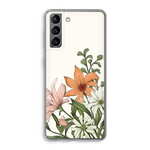 CaseCompany Floral bouquet: Samsung Galaxy S21 Transparant Hoesje
