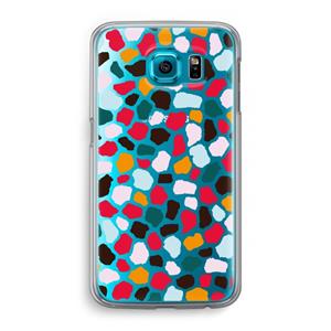 CaseCompany Colored Giraffe: Samsung Galaxy S6 Transparant Hoesje