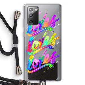 CaseCompany Loves: Samsung Galaxy Note 20 / Note 20 5G Transparant Hoesje met koord