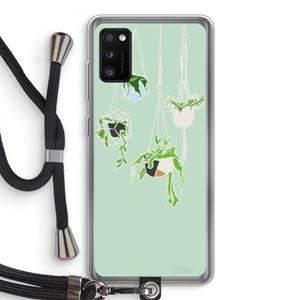 CaseCompany Hang In There: Samsung Galaxy A41 Transparant Hoesje met koord