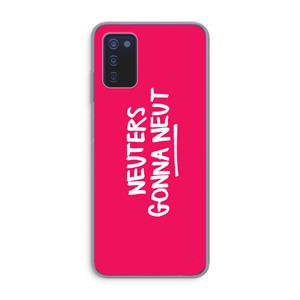 CaseCompany Neuters (roze): Samsung Galaxy A03s Transparant Hoesje
