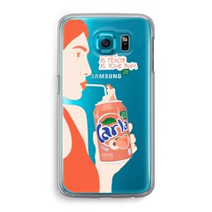 CaseCompany Peach please!: Samsung Galaxy S6 Transparant Hoesje