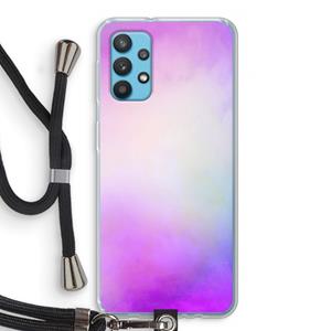 CaseCompany Clouds pastel: Samsung Galaxy A32 4G Transparant Hoesje met koord