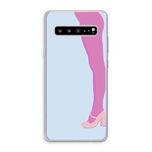 CaseCompany Pink panty: Samsung Galaxy S10 5G Transparant Hoesje