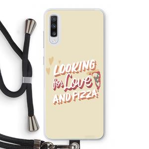 CaseCompany Pizza is the answer: Samsung Galaxy A70 Transparant Hoesje met koord