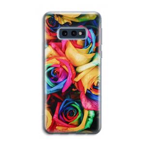 CaseCompany Neon bloemen: Samsung Galaxy S10e Transparant Hoesje