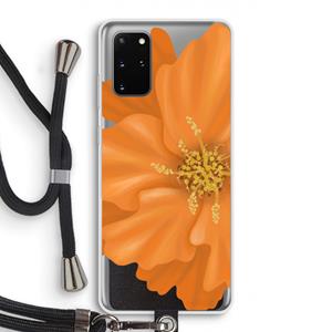 CaseCompany Orange Ellila flower: Samsung Galaxy S20 Plus Transparant Hoesje met koord