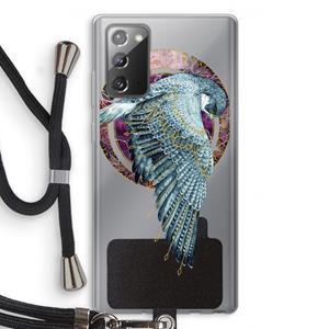 CaseCompany Golden Falcon: Samsung Galaxy Note 20 / Note 20 5G Transparant Hoesje met koord