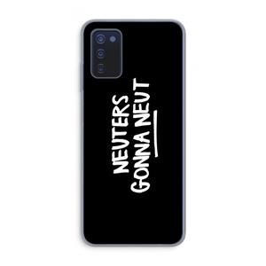 CaseCompany Neuters (zwart): Samsung Galaxy A03s Transparant Hoesje