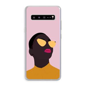 CaseCompany Yellow glasses: Samsung Galaxy S10 5G Transparant Hoesje