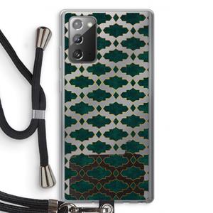 CaseCompany Moroccan tiles: Samsung Galaxy Note 20 / Note 20 5G Transparant Hoesje met koord