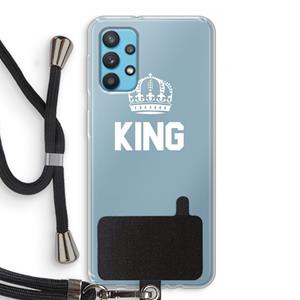 CaseCompany King zwart: Samsung Galaxy A32 4G Transparant Hoesje met koord