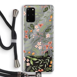 CaseCompany Sweet little flowers: Samsung Galaxy S20 Plus Transparant Hoesje met koord