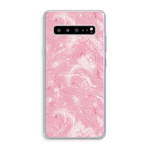 CaseCompany Abstract Painting Pink: Samsung Galaxy S10 5G Transparant Hoesje