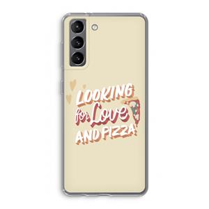 CaseCompany Pizza is the answer: Samsung Galaxy S21 Transparant Hoesje